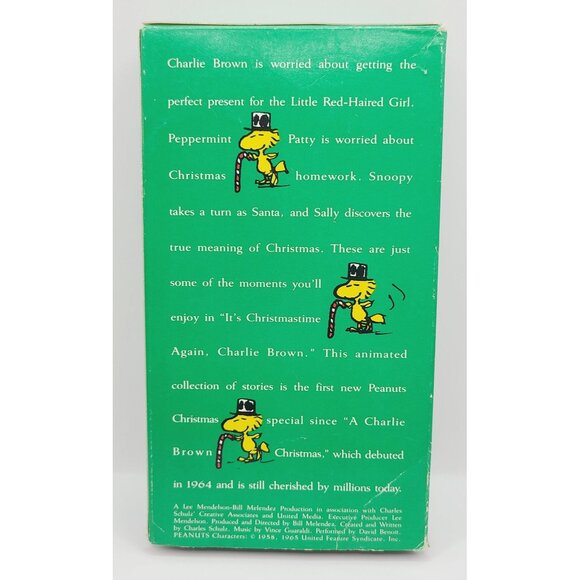 Its Christmastime Again Charlie Brown VHS Y2K 1990's Holiday Movie - Picture 2 of 3